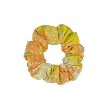 Load image into Gallery viewer, 1:1 Handmade Orange Floral Scrap Scruchie
