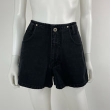 Load image into Gallery viewer, Express Black Denim Shorts - Size S/M
