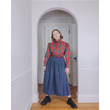 Load image into Gallery viewer, Plaid Victorian Blouse - Size L
