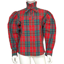 Load image into Gallery viewer, Plaid Victorian Blouse - Size L
